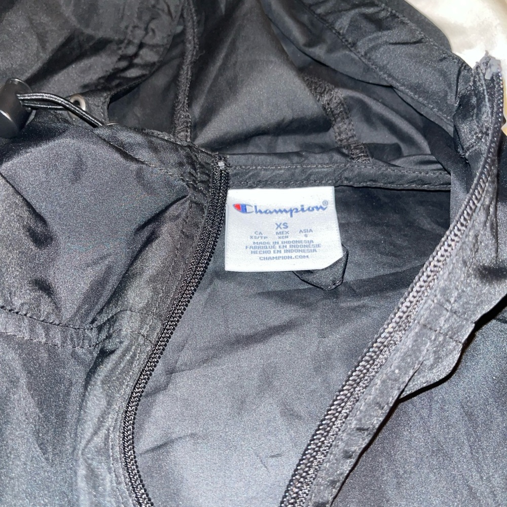 Champion Stadium Jacket Black Packable Windbreake… - image 3